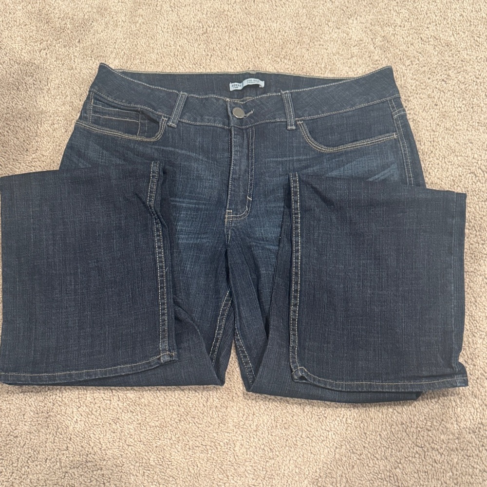 Riders by Lee Women's Dark Blue Mid rise Straight Leg Jeans